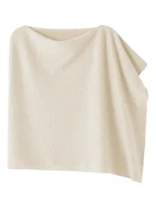 Пончо из кашемира с воротником-хомутом Eric Bompard, нейтральный