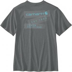 Футболка Carhartt с принтом, Relaxed Fit, короткий рукав, облегченная, Weathered Ash Heather
