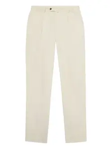 Брюки из вельвета с защипами спереди Brooks Brothers, белый