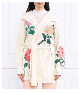 Кардиган женский Twin-Set с цветами, бежевый