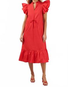 Miley Ruffle Midi In Red SUGARLIPS