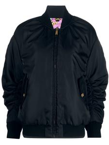 Versace двусторонний пуховик с принтом I Ventagli, черный