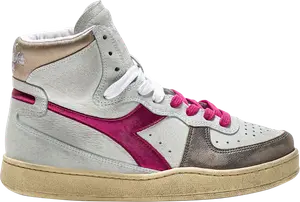 Кроссовки Wmns Mi Basket 'Metal - White Fuchsia Red', белый