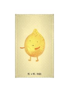 Mr. & Mrs. Panda Полотенце с лимонным рисунком для лучших друзей, без лишних слов, пастельно-желтого цвета