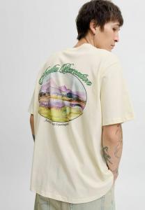 Футболка Jack & Jones Print T-shirt, Antique White/Beige