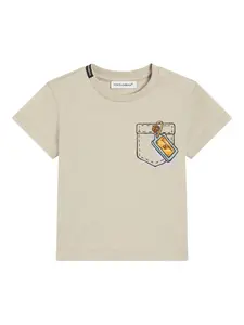 Футболка с графичным принтом Dolce & Gabbana Kids, нейтральный