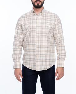 РУБАШКА FOSTER SLIMM FIT ИЗ ХЛОПКА Vella Pais, бежевый