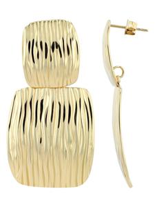 Adeliás Женские серьги - серьги-гвоздики из нержавеющей стали в золотом исполнении