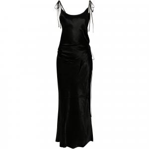 Кринолиновое сатиновое платье Acne Studios, черный