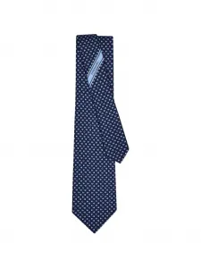 Шелковый галстук с принтом в виде писем Ferragamo, синий