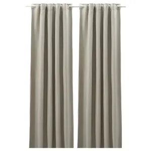 Затемняющие гардины Ikea Annakajsa, 2 шт, 145x300, светло-серый
