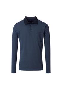 Полосатая рубашка поло с длинными рукавами Casamoda, синий