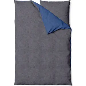 Двустороннее постельное белье SETEX «тонкая фланель», с двусторонней функцией, цвет dunkelgrau-dunkelblau