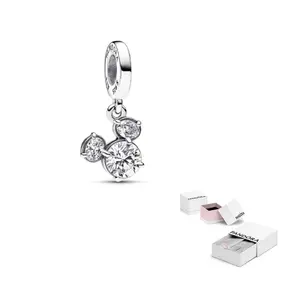 Pandora 925 Sterling Silver синтетический кубический цирконий подвески женские серебро