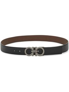 Двусторонний пояс Ганчини Ferragamo, коричневый