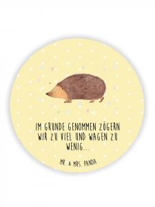 Mr. & Mrs. Panda Магнит на холодильник «Сердечки ежика» с надписью, пастельно-желтый цвет