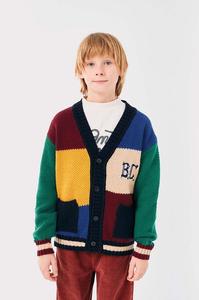 Детский кардиган из смесовой шерсти Bobo Choses, мультиколор