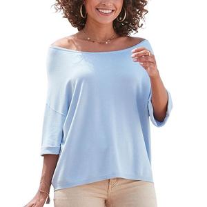 Женский оверсайз свитер реверсивный Lascana, Light Blue