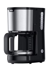 Чёрный кофейный автомат "purshine kf 1500" с коричневой стеклянной кофейницей