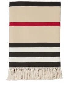 Одеяло в полоску Icon Stripe BURBERRY, нейтральный