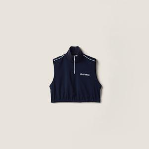 Топ из технического джерси MIU MIU, синий