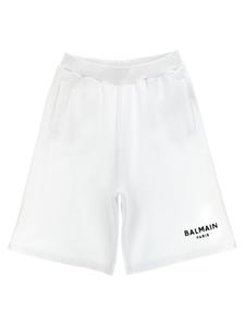 Бермуды с тисненным логотипом Balmain Kids, белый/черный
