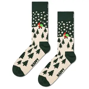 Носки Happy Santa on the way crew, бежевый