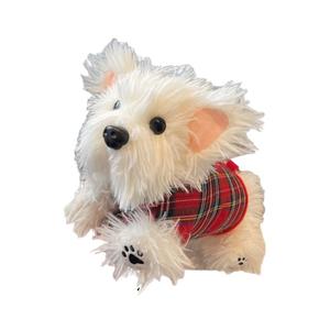 Плюшевая кукла щенка вест хайленд уайт терьера в мультяшном стиле, высота 11 см OLOEY
