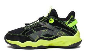 Детские баскетбольные кроссовки GS Mid-top черные/флуоресцентные нежно-зеленые/флуоресцентные ярко-зеленые Lining Young