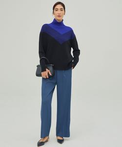 Теплые атласные широкие прямые брюки