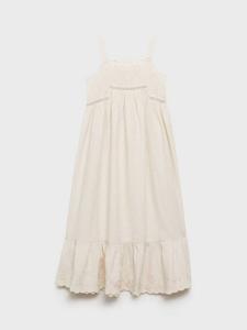 Детское платье из вафельной ткани Mango, Beige