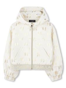 Karl Lagerfeld Kids худи с логотипом, нейтральный цвет