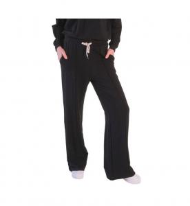 Брюки Betty из хлопка и тенсела больших размеров с широкими штанинами Poplinen, Black