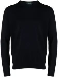 Джемпер с круглым вырезом Zanone, синий