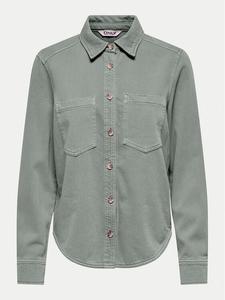 Облегающая джинсовая рубашка Silla 15338783 Only, зеленый