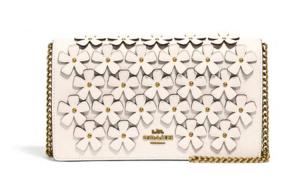 COACH Кожаная сумка через плечо Callie, маленькая женская кроссбоди белая