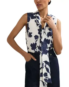 Топ с галстуком «Джуни» Phase Eight, синий