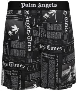 Шорты Palm Angels x La Times News Shorts, черный