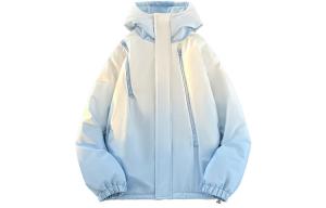 Куртки-пуховики серии ride the wind and waves unisex WARRIOR, синий