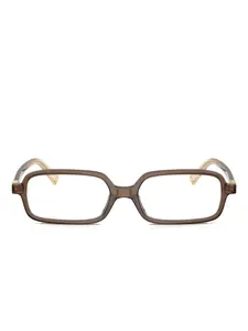 Очки в прямоугольной оправе Miu Miu, коричневый