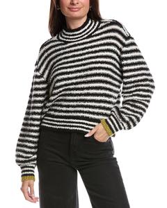 Свитер водолазка из шерстяной смести Saltwater Luxe, черный