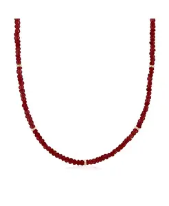 Ожерелье из гранатовых бусин, 14-каратное золото The Lovery, garnet