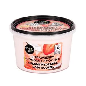Крем для тела смузи с клубникой и кокосом Organic Shop, 250 мл