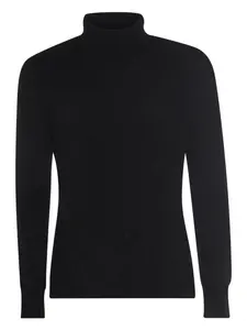 Водолазка из смеси кашемира и шелка Piacenza Cashmere, черный
