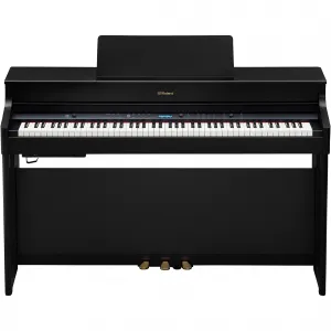 Цифровое пианино Roland MP200 с 88 клавишами, вертикальное, с подставкой и скамьей, черное