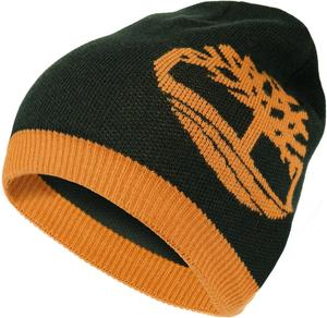 Мужская шапка-бини Timberland с логотипом - мягкая зимняя шапка с ребристой вязкой, жаккардовый узор в виде деревьев, теплая, эластичная, подходит для холодной погоды., Leaf Green