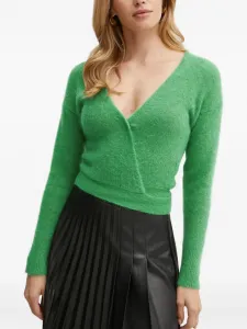 Кардиган с запахом и завязками Simona Corsellini, зеленый