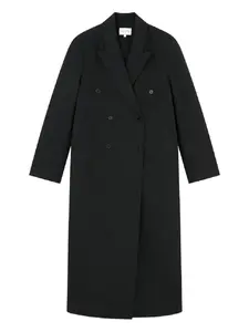Двубортное пальто Temo с лацканами Loulou De Saison, черный