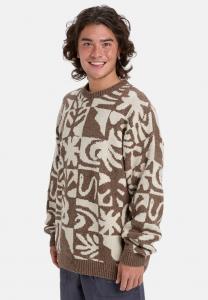 Джемпер Quiksilver HALL CITY JACQUARD, Chocolate Brown Terreau Desert/Light Brown
