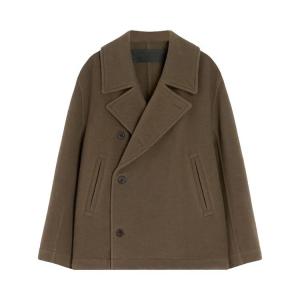 Пальто Lemaire Boxy Peacoat, Dark Squirrel